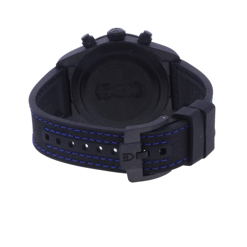 Montre d'occasion TUDOR Black Bay Chrono Carbon homme mouvement automatique certifié (cosc) bracelet caoutchouc - vue 3