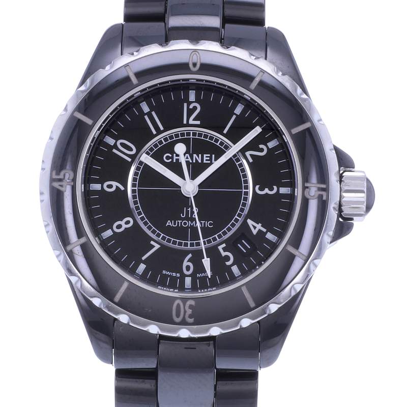 Montre d'occasion CHANEL J12 38 mm femme automatique bracelet céramique - vue D1