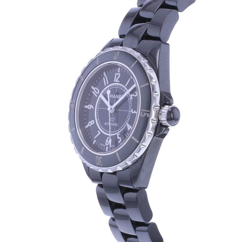 Montre d'occasion CHANEL J12 38 mm femme automatique bracelet céramique - vue D2