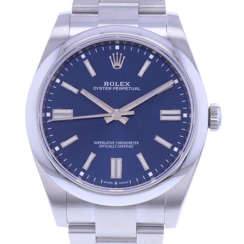 Montre d'occasion ROLEX Oyster Perpetual homme mouvement automatique certifié (cosc) bracelet acier - vue D1