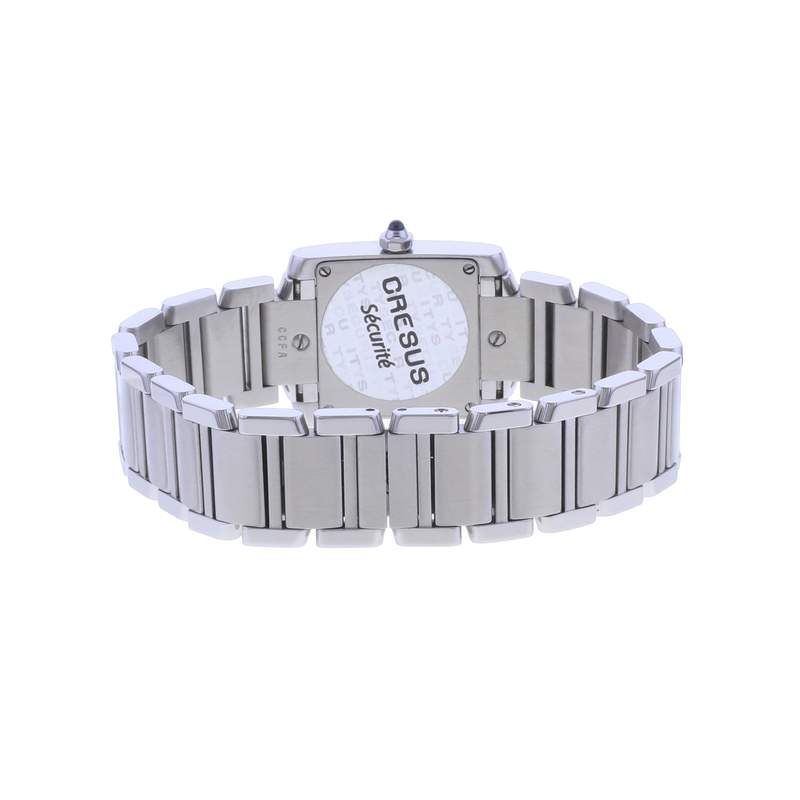 Montre d'occasion CARTIER Tank Française Mini femme quartz bracelet acier - vue 3