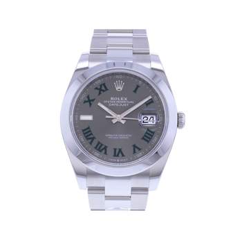 Montre ROLEX DateJust bracelet acier inoxydable gris