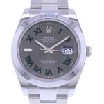 Montre ROLEX DateJust bracelet acier inoxydable gris - vue D1