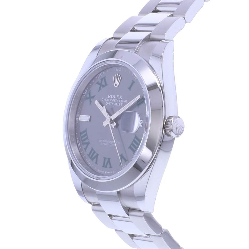 Montre ROLEX DateJust bracelet acier inoxydable gris - vue D2