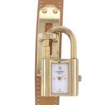 Montre d'occasion HERMES Kelly Lock femme quartz bracelet cuir d'origine - vue D1