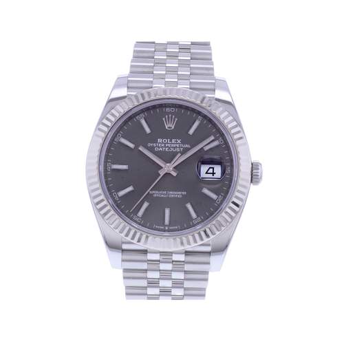 Pre-owned ROLEX DateJust 41 men's watch, certified automatic movement (COSC), steel bracelet