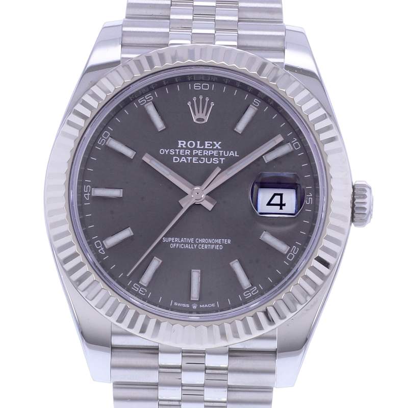 Montre d'occasion ROLEX DateJust 41 homme mouvement automatique certifié (cosc) bracelet acier - vue D1