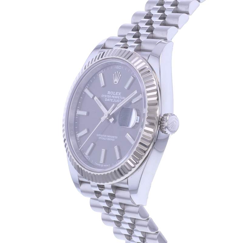 Montre d'occasion ROLEX DateJust 41 homme mouvement automatique certifié (cosc) bracelet acier - vue D2