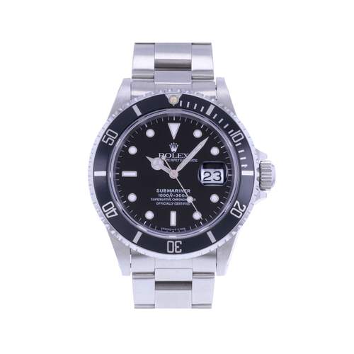 Montre d'occasion ROLEX Submariner Date homme mouvement automatique certifié (cosc) bracelet acier