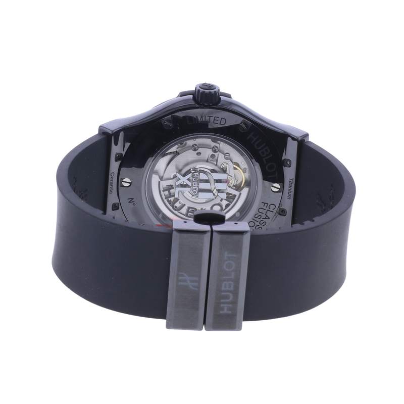 Montre d'occasion HUBLOT Classic Fusion 40ème Anniversaire homme automatique bracelet caoutchouc - vue 3