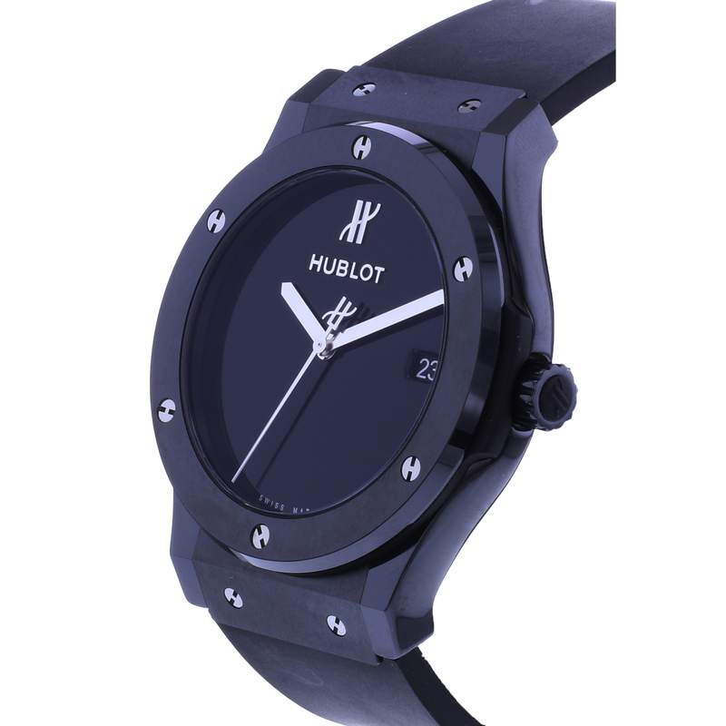 Montre d'occasion HUBLOT Classic Fusion 40ème Anniversaire homme automatique bracelet caoutchouc - vue D2