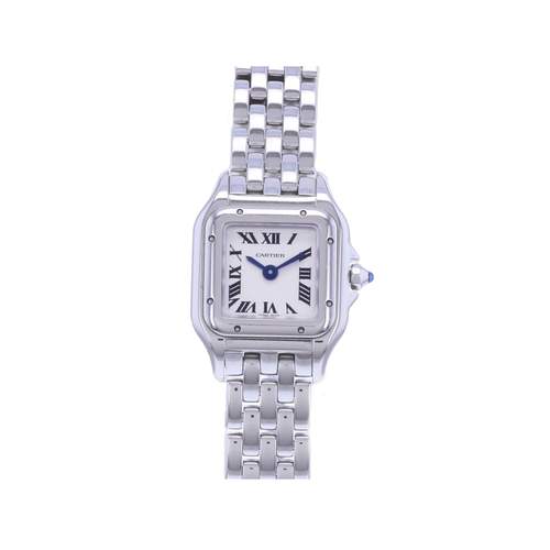 Montre d'occasion CARTIER Panthère mini femme quartz bracelet acier