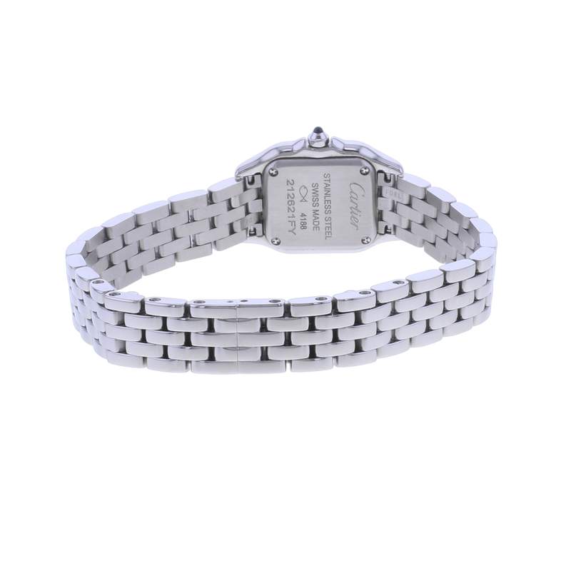 Montre d'occasion CARTIER Panthère mini femme quartz bracelet acier - vue 3