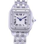 Montre d'occasion CARTIER Panthère mini femme quartz bracelet acier - vue D1
