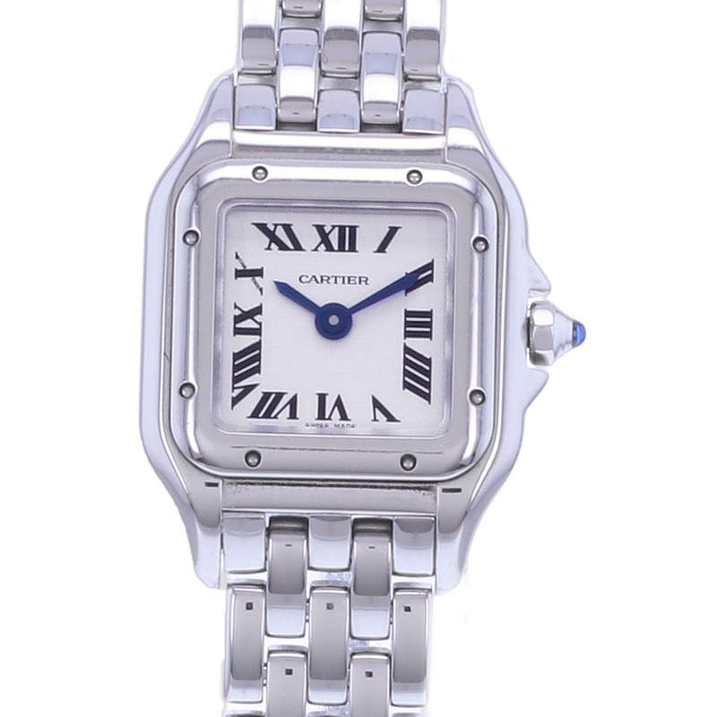 Montre d'occasion CARTIER Panthère mini femme quartz bracelet acier - vue D1