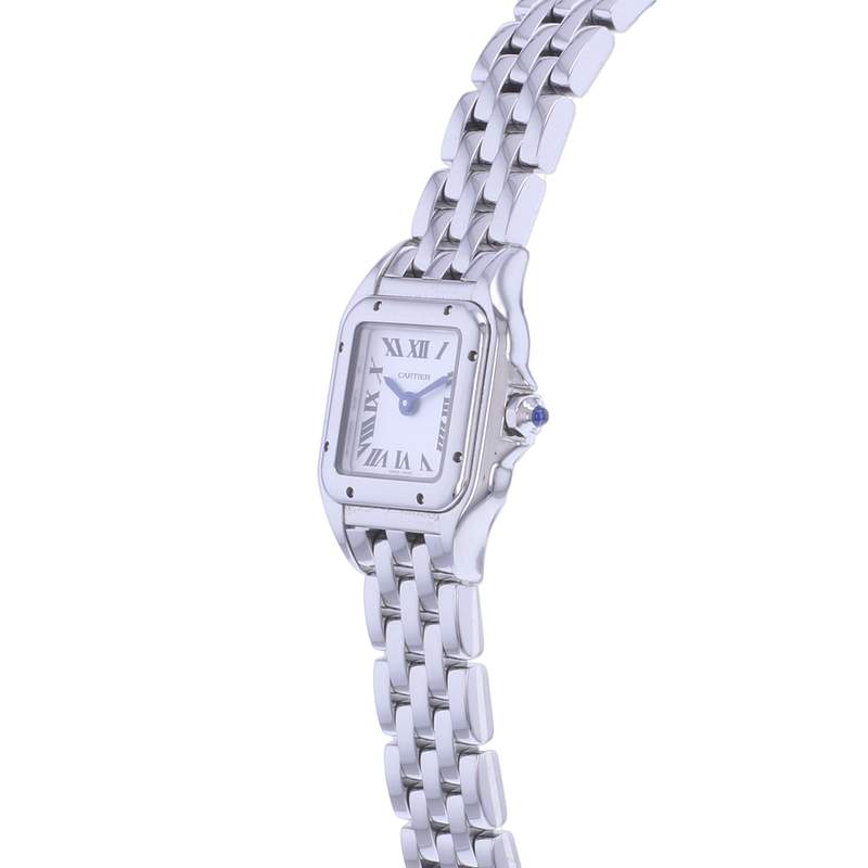 Montre d'occasion CARTIER Panthère mini femme quartz bracelet acier - vue D2