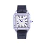 Montre d'occasion CARTIER Santos Dumont homme quartz bracelet cuir d'origine - vue 1
