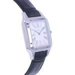Montre d'occasion CARTIER Santos Dumont homme quartz bracelet cuir d'origine - vue 2