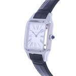 Montre d'occasion CARTIER Santos Dumont homme quartz bracelet cuir d'origine - vue D2