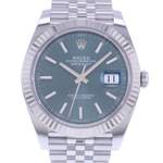 Montre d'occasion ROLEX DateJust 41 homme mouvement automatique certifié (cosc) bracelet acier - vue D1