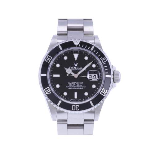 Montre d'occasion ROLEX Submariner Date homme mouvement automatique certifié (cosc) bracelet acier