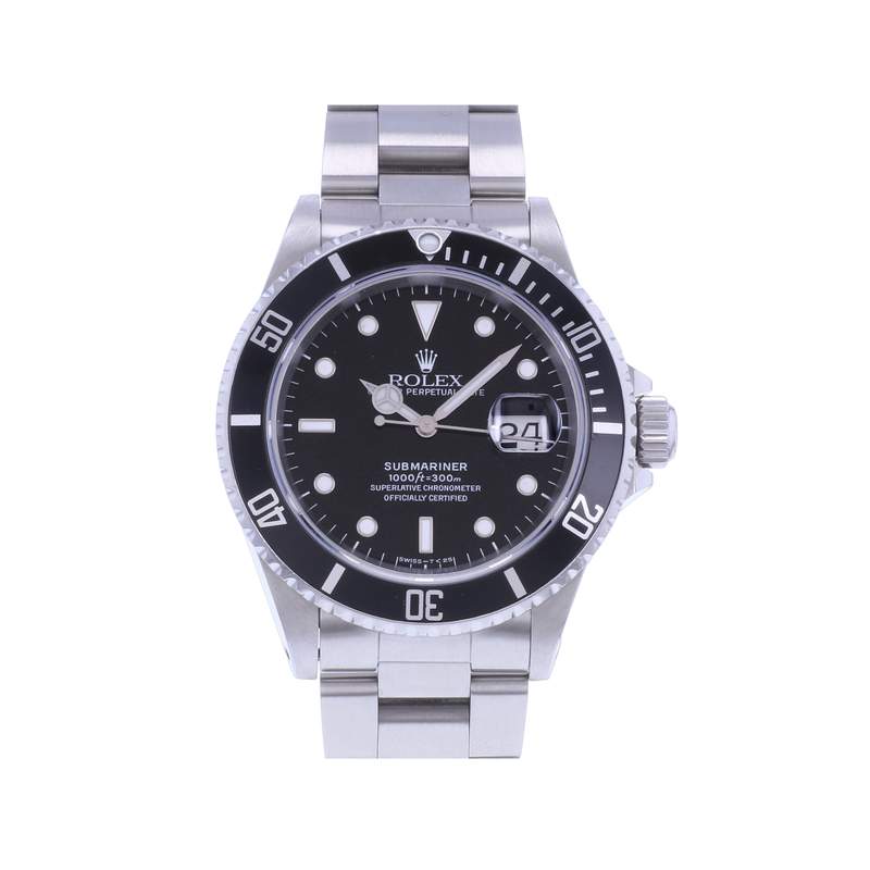 Montre d'occasion ROLEX Submariner Date homme mouvement automatique certifié (cosc) bracelet acier - vue 1