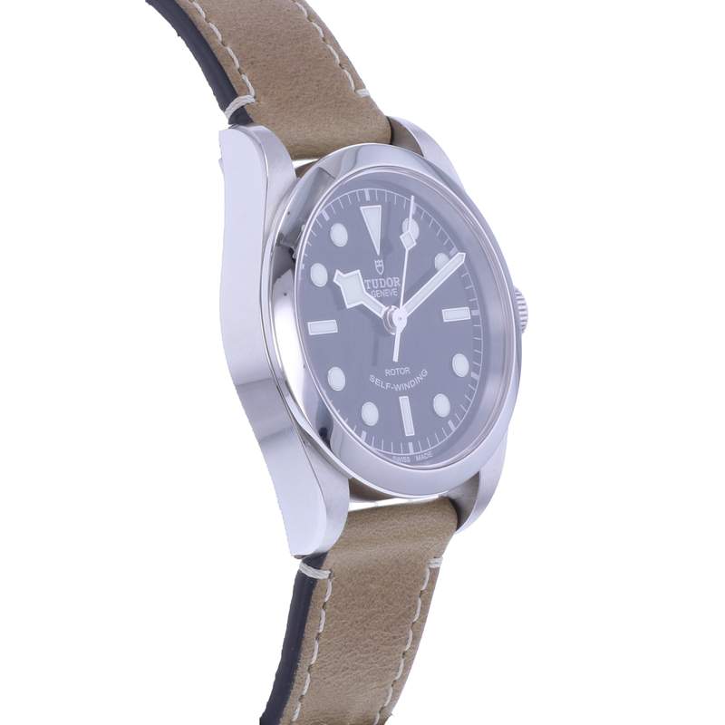 Montre d'occasion TUDOR Black Bay 36 homme automatique bracelet cuir d'origine - vue 2