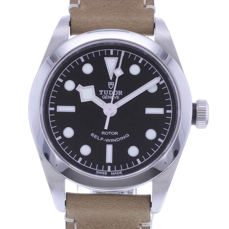 Montre d'occasion TUDOR Black Bay 36 homme automatique bracelet cuir d'origine - vue D1