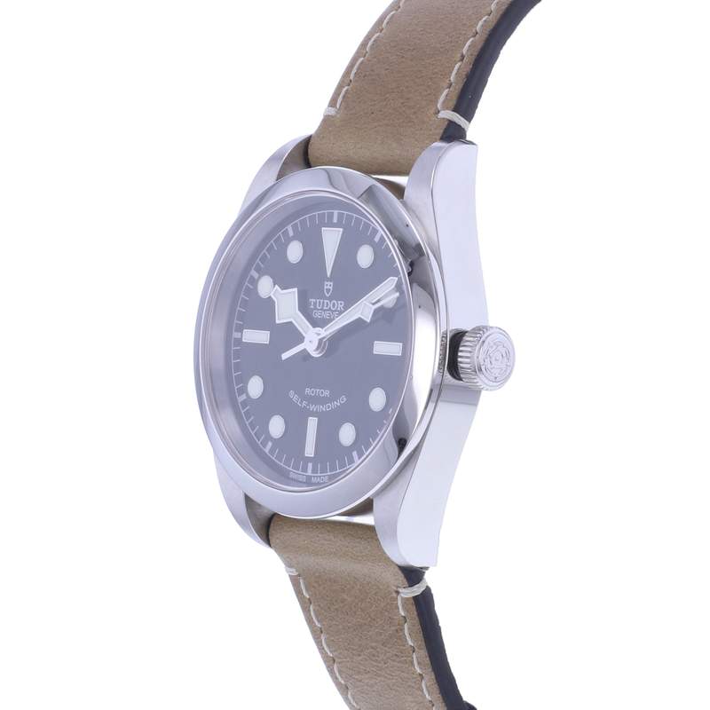 Montre d'occasion TUDOR Black Bay 36 homme automatique bracelet cuir d'origine - vue D2