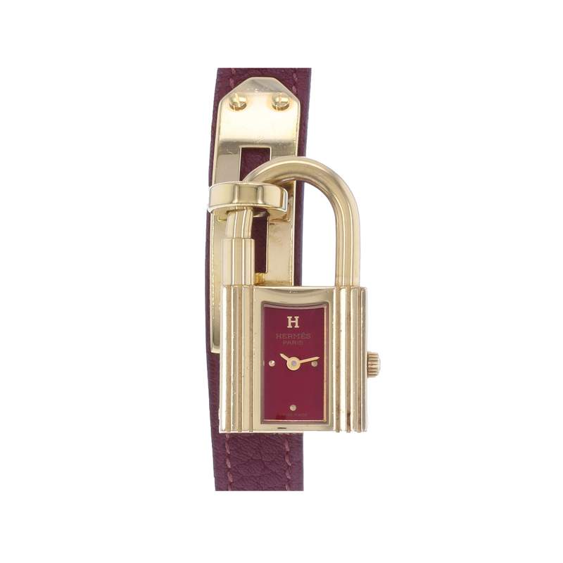 Montre d'occasion HERMES Kelly femme quartz bracelet cuir d'origine - vue 1