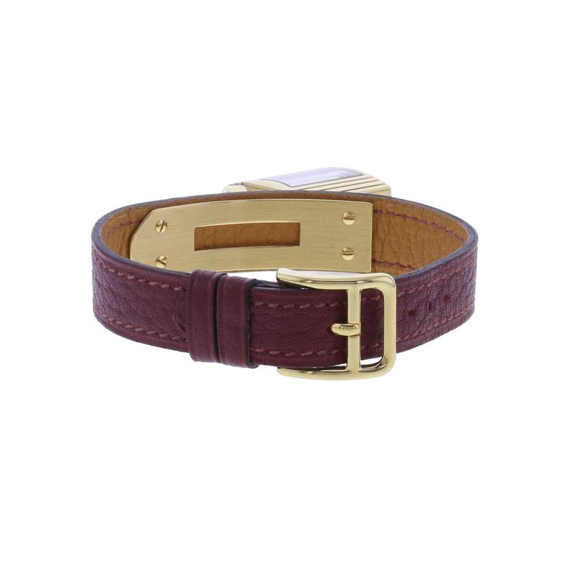 Montre d'occasion HERMES Kelly femme quartz bracelet cuir d'origine - vue 3