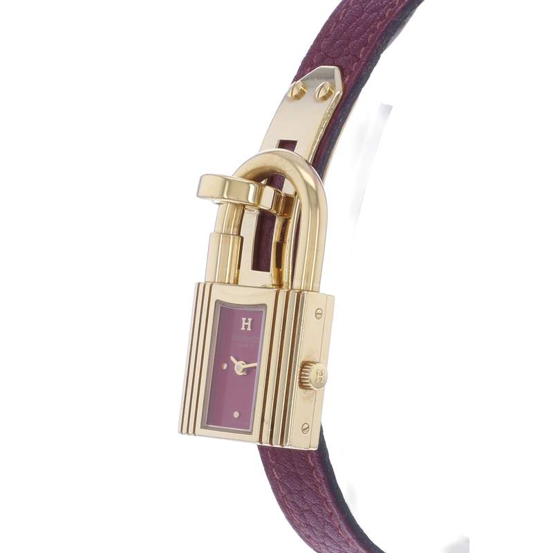 Montre d'occasion HERMES Kelly femme quartz bracelet cuir d'origine - vue D2