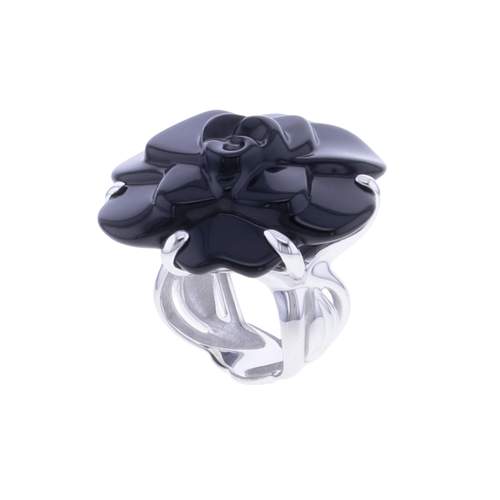 Bague d'occasion CHANEL Camélia femme or blanc 750/1000