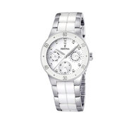 Montre Festina femme acier céramique blanche