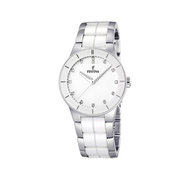 Montre Festina Femme acier ceramique blanche