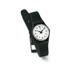 Montre Swatch mixte bracelet caoutchouc noir - vue 1