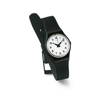 Montre Swatch mixte bracelet caoutchouc noir
