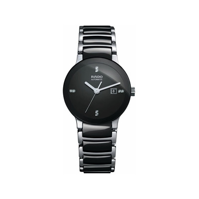 Montre Rado Centrix femme acier noir bracelet céramique noir acier