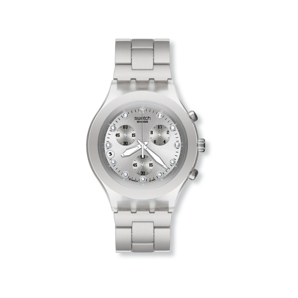 Montre Swatch femme chrono bracelet acier - Femme - modèle SVCK4038G | MATY