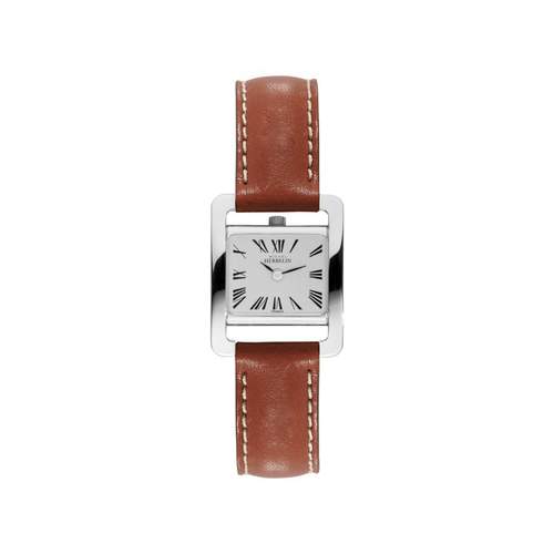 Montre Herbelin acier cuir marron