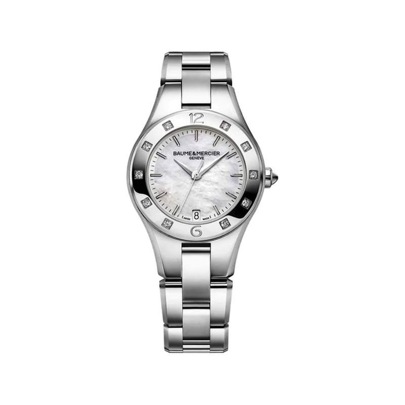 Montre Baume et Mercier dame Linea acier diamants - vue 1