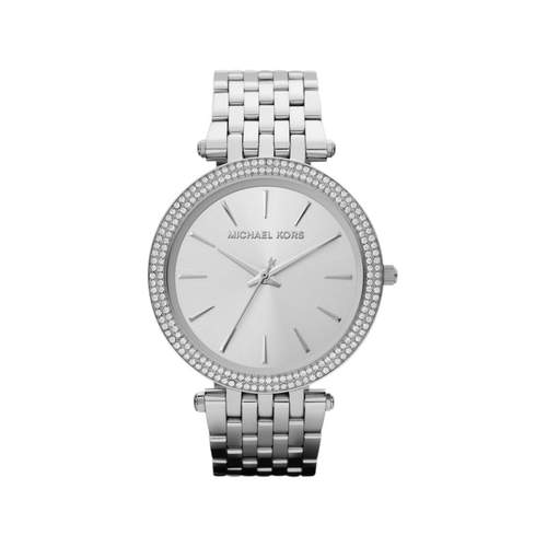 Michael Kors steel watch, bezel set