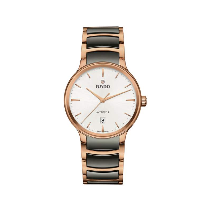 Montre Rado Centrix femme mouvement automatique acier bicolore doré rose - vue 1