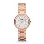 Montre Fossil femme acier doré rose - vue 1