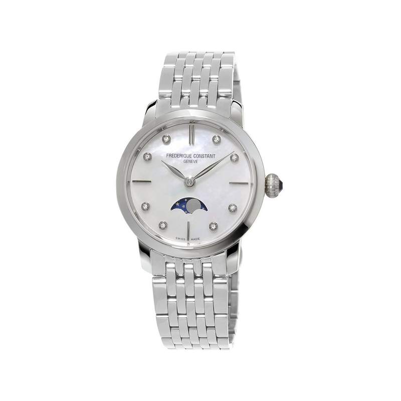 Montre Frederique Constant femme acier diamant - vue 1