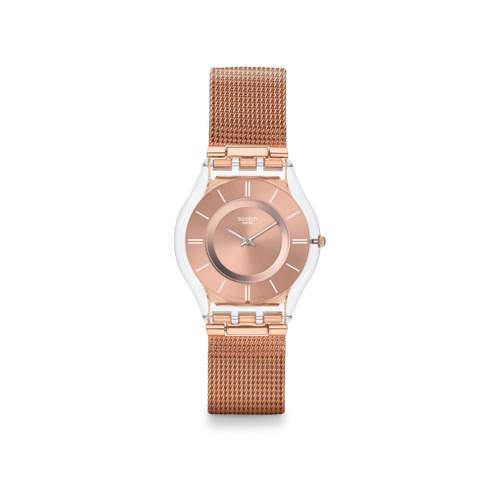 Montre Swatch femme métal rose