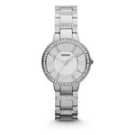 Montre Fossil femme boitier et bracelet acier - vue 1