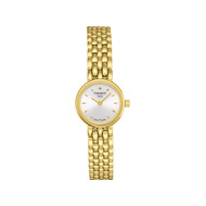 Montre TISSOT T-CLASSIC LOVELY femme cadran blanc bracelet PVD doré