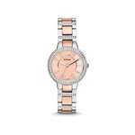 Montre Fossil femme acier doré rose - vue 1