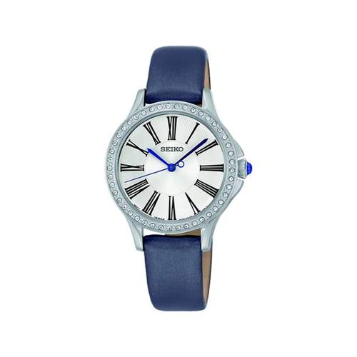 Montre Seiko femme acier bracelet textile bleu